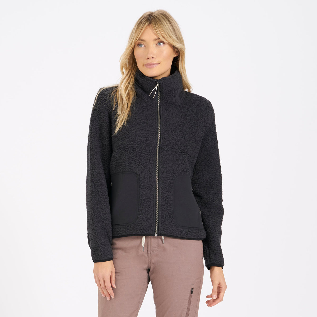 Womens Alpine Sherpa Jacket | Black