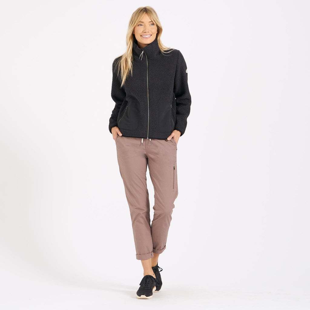 Womens Alpine Sherpa Jacket | Black