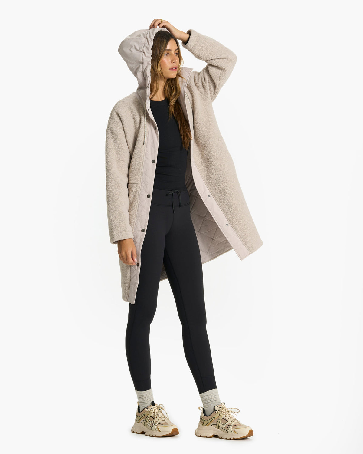 Sherpa Hooded Trench | Dark Salt