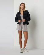 Mackenzie Cropped Shirt Jacket | Washed Black