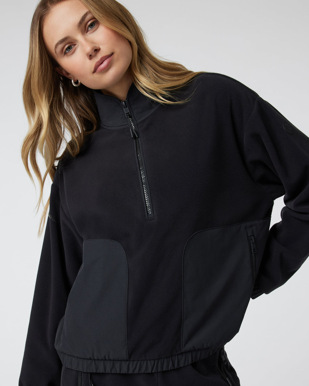 Womens Aspen Half Zip | Black