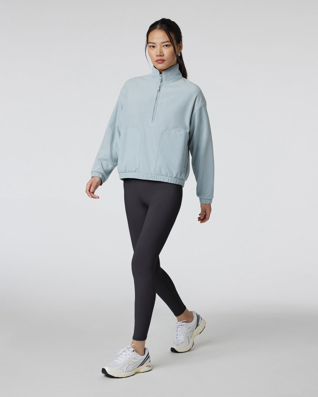Womens Aspen Half Zip | Chalk Blue