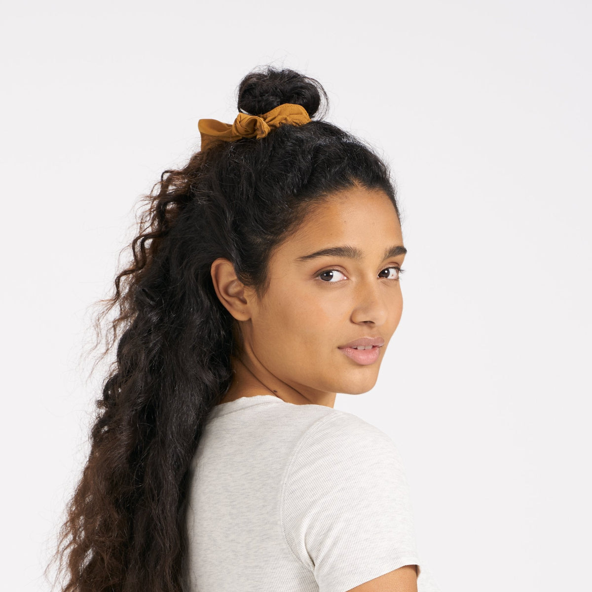 Tie Scrunchy | Dark Golden