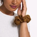 Halo Oversized Scrunchy | Caramel Heather
