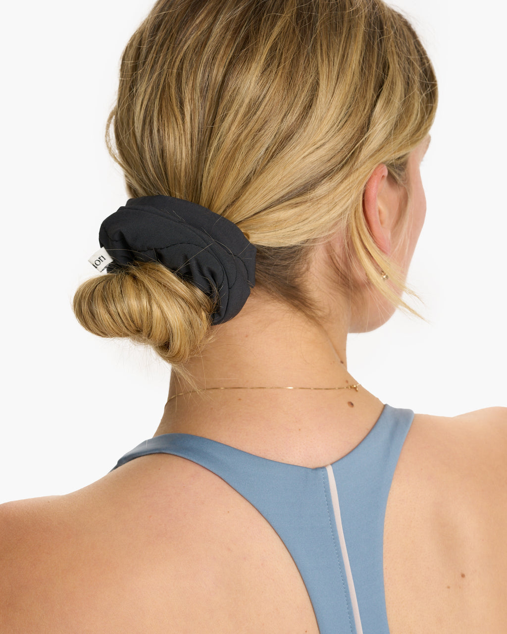 Quilted Puff Scrunchie | Black