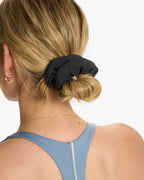 Quilted Puff Scrunchie | Black